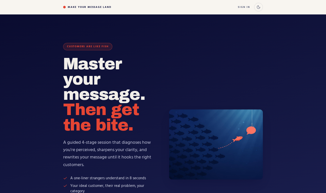 MASTER YOUR MESSAGE app preview